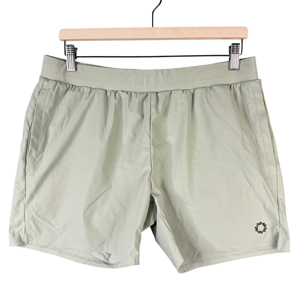 Squidhaus Death Over Average Performance Gym Shorts Sage Green Mens Medium